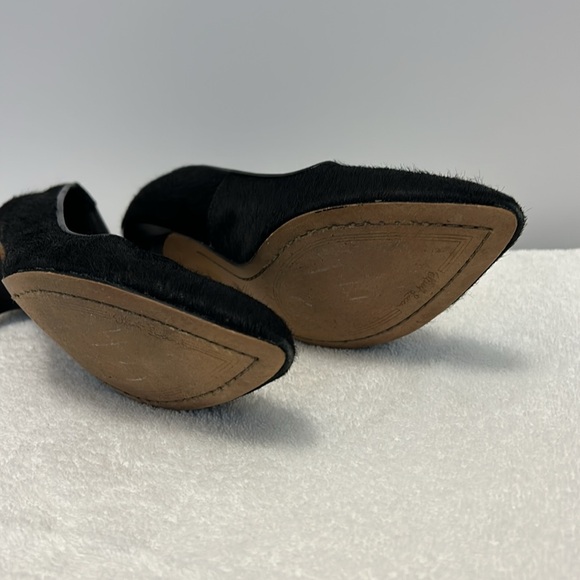 Elliot Lucca Leather Calf Hair Heeled Black shoe size 7 - Picture 8 of 11